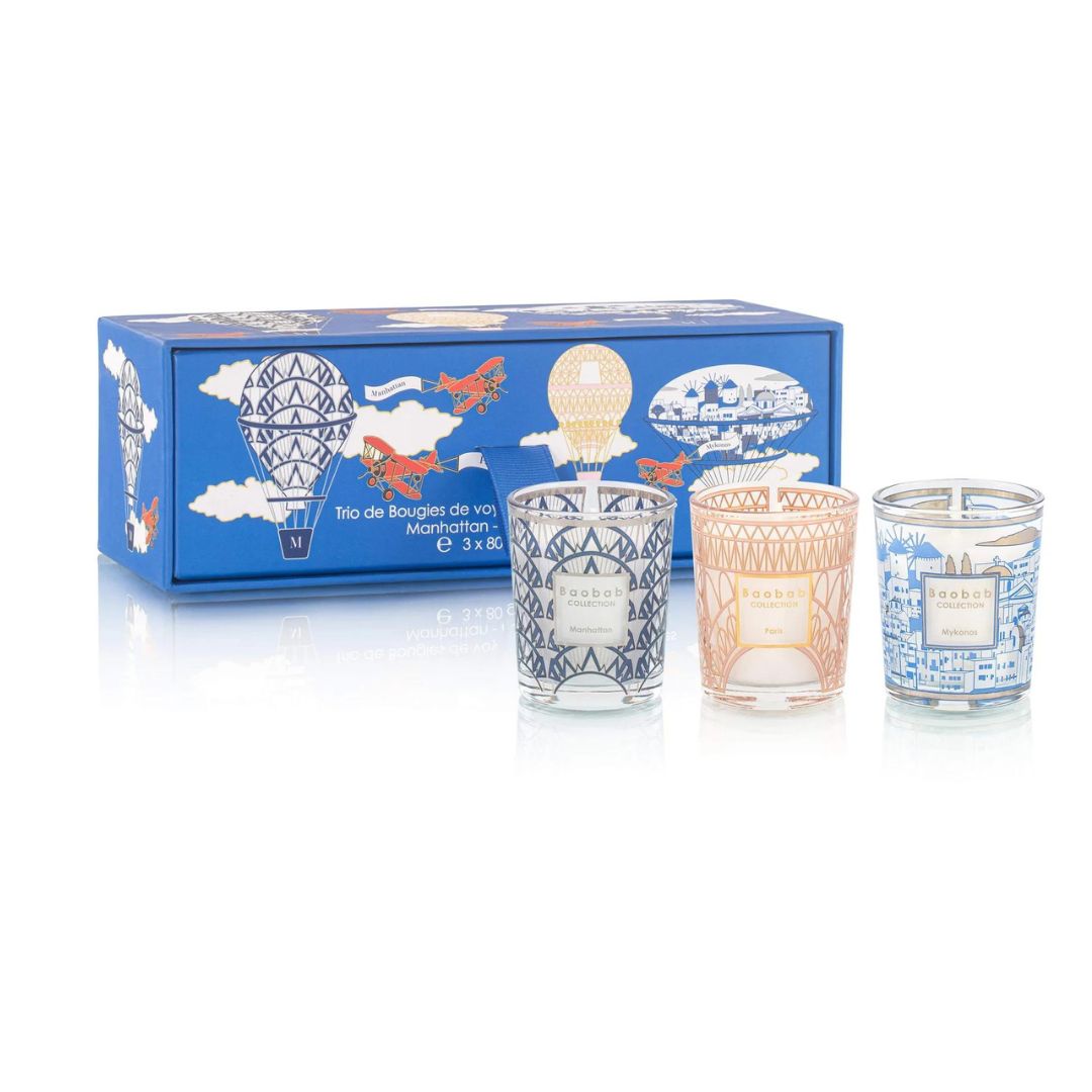 Trio Travel Candles Manhattan Paris