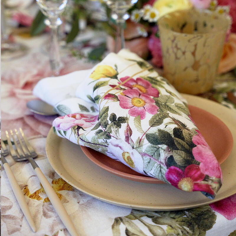 Serviette - Rose Flower Garden