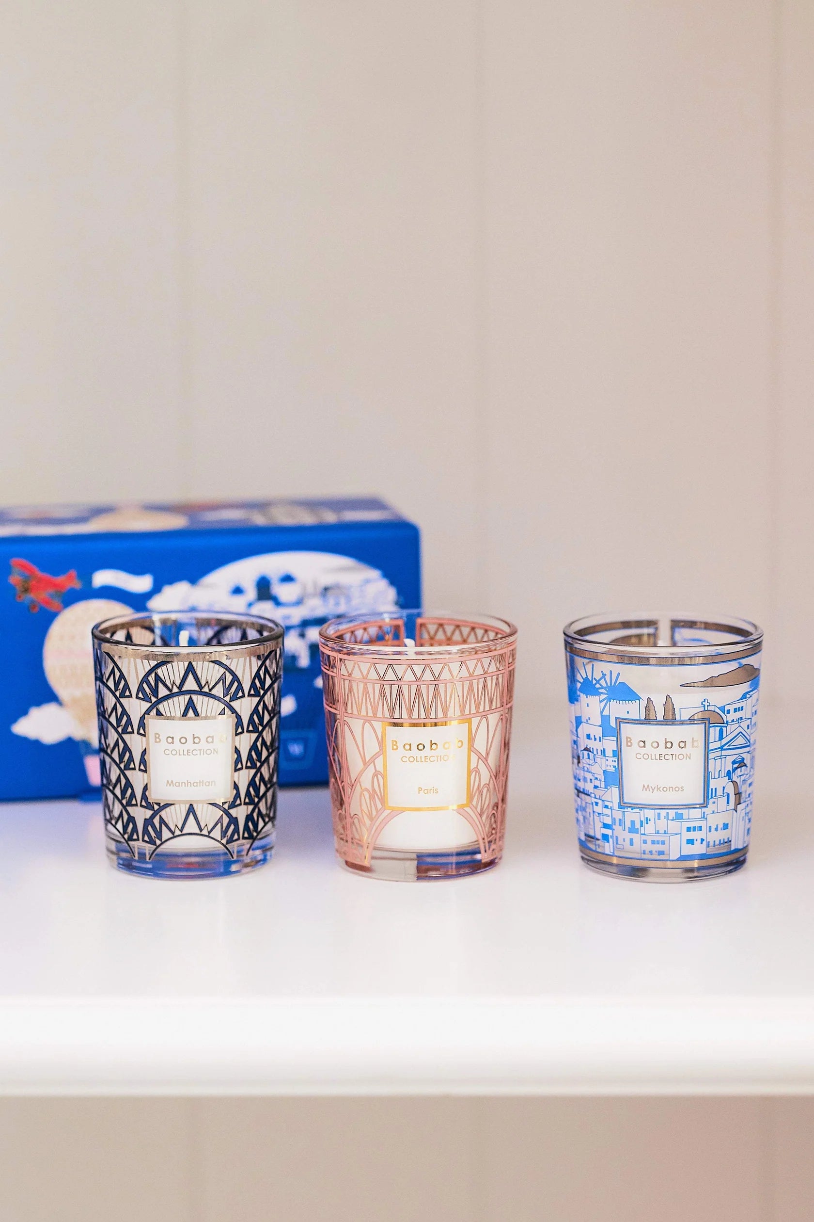 Trio Travel Candles Manhattan Paris