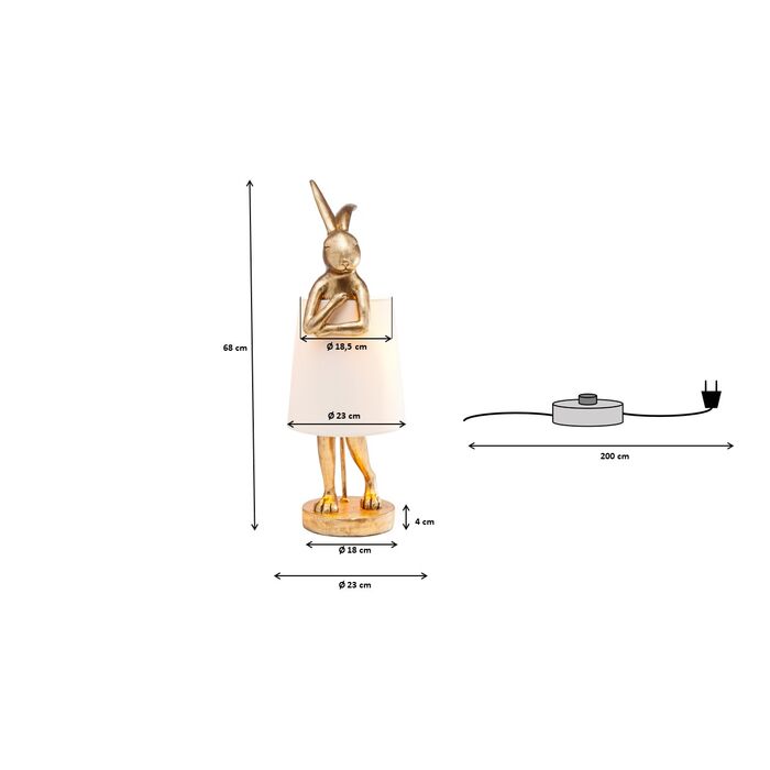 Tischleuchte Animal Rabbit 68cm