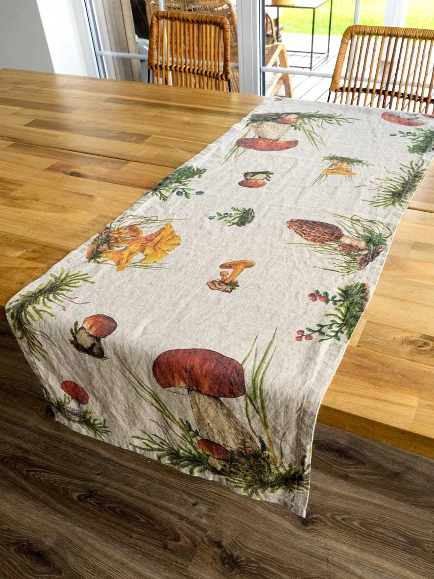Tischlaeufer FOREST MUSHROOMS 48x136cm