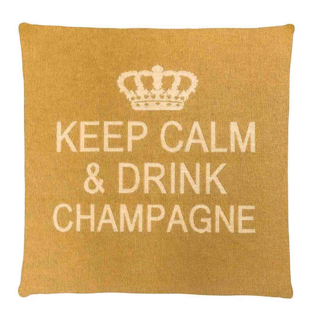 KC Drink Champagne 45x45 Gold - Ivory Letters