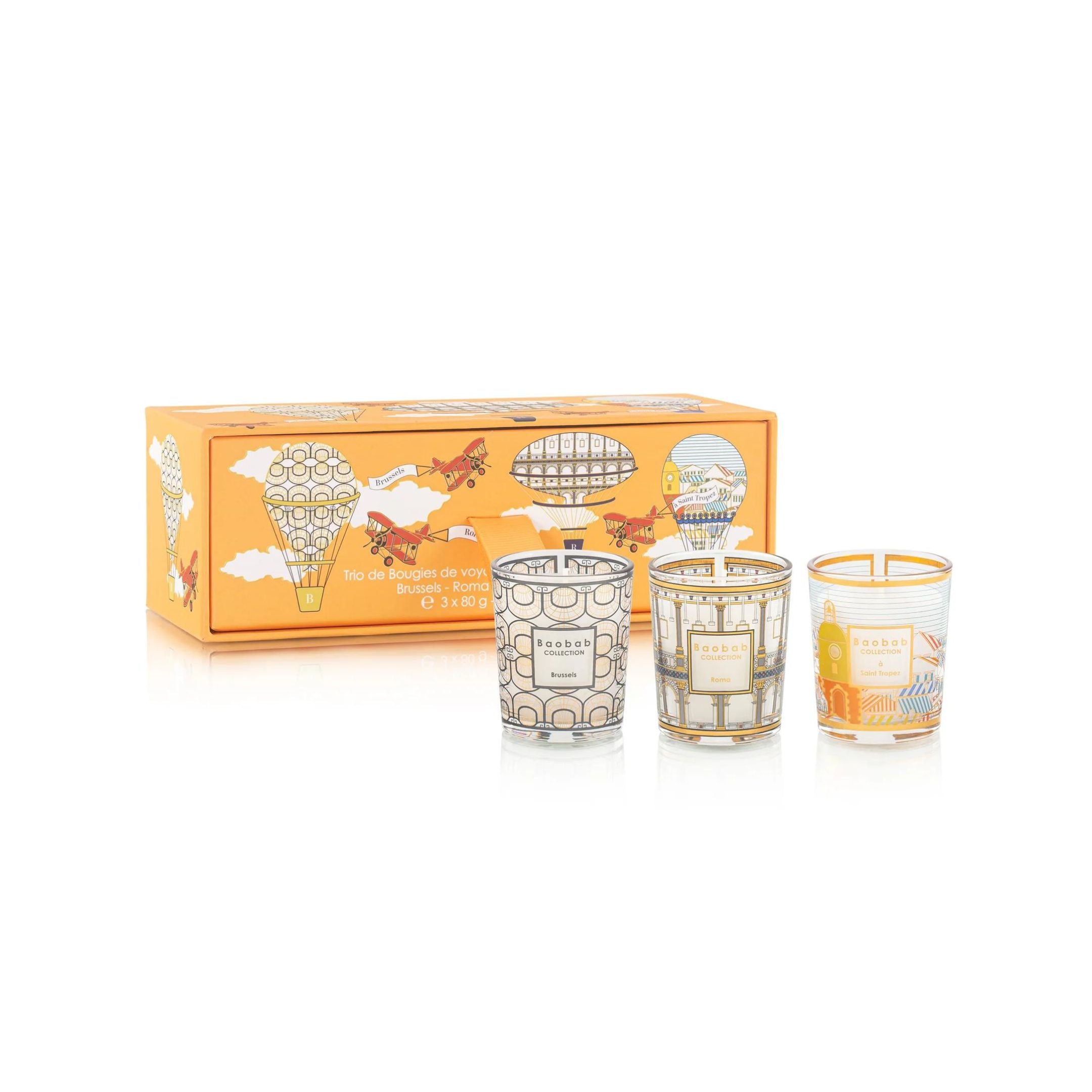 Trio Travel Candles Brussels Roma